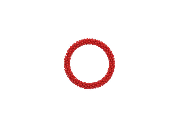 Handcrafted Beaded Red Bangles : USTAV