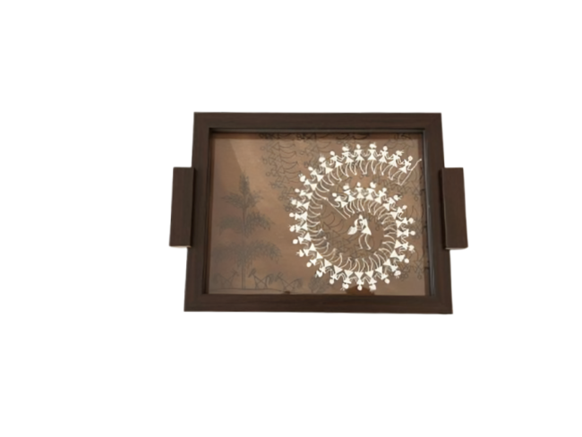 WARLI PAINTED SERVING TRAY