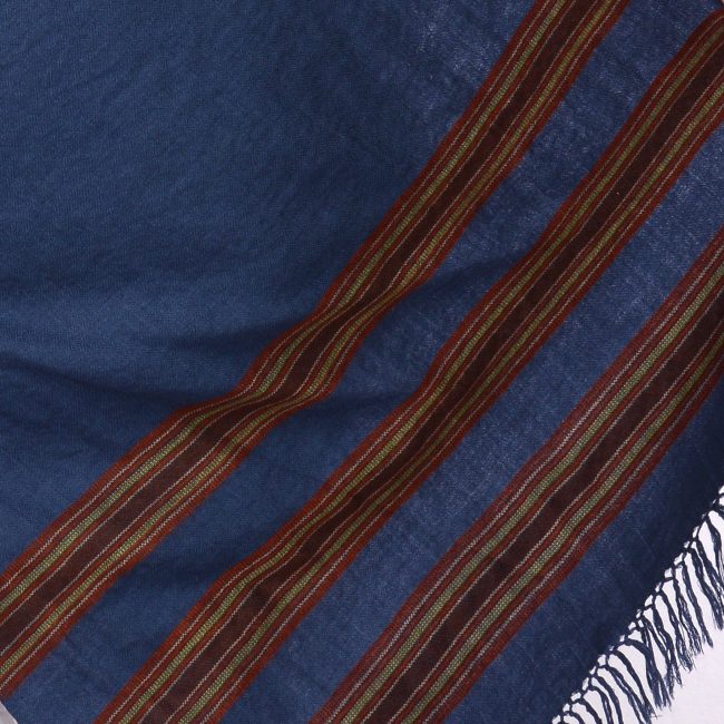 Sheep Wool Blue Stole - Tribes India