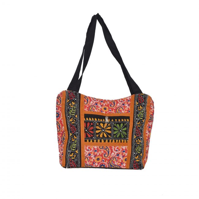 Handmade Multicolor Cotton Side Bag - Tribes India